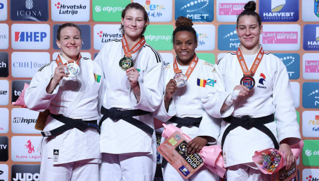 Gorguet Madeline (jobbról a második) érmet szerzett Horvátországban