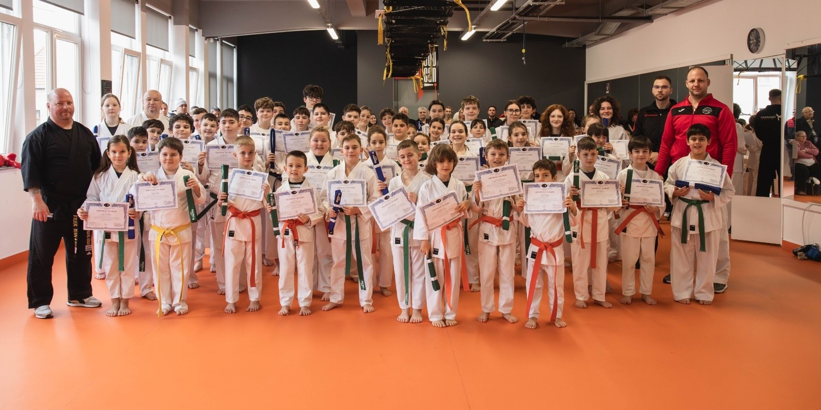 Több csoportra osztva vizsgáztak a karatékák