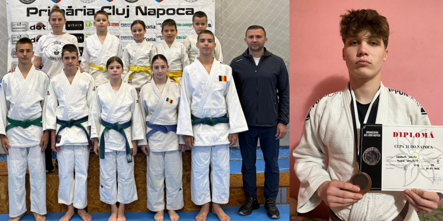 Marian Halas csapata, illetve Grebúr Kevin a kolozsvári tornán