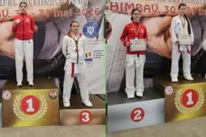 Vancsa (Butean) Daiana az első, Iris Pop (mindketten piros melegítőben) a második helyen zárt a bajnokságon