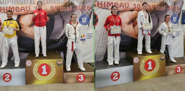 Vancsa (Butean) Daiana az első, Iris Pop (mindketten piros melegítőben) a második helyen zárt a bajnokságon